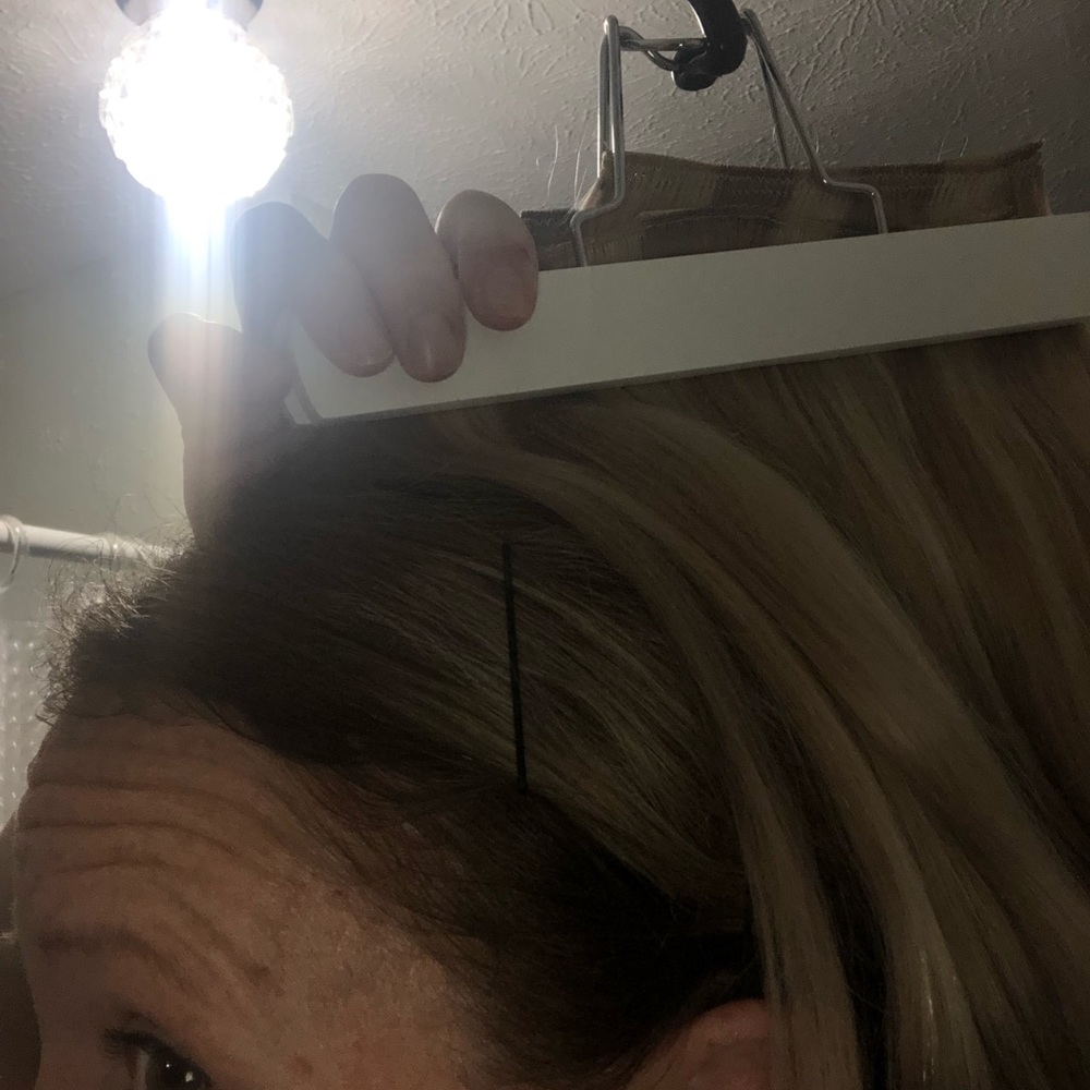 Hidden Crown Original Clip In 3 piece set. Curled/worn once for an event. 16 in